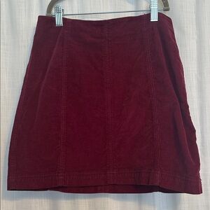Free People Deep Red Mini Skirt